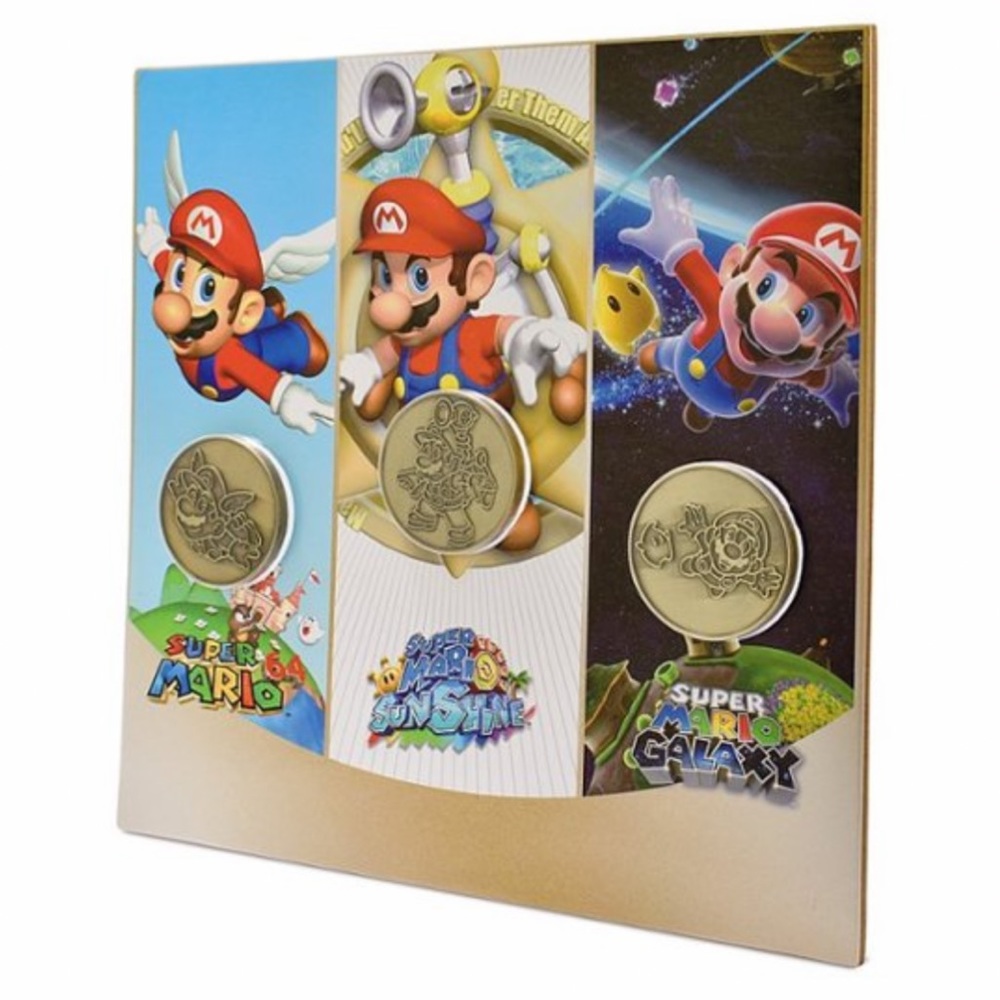 Nintendo Collectible Coin Super Mario 3pc Coin Set